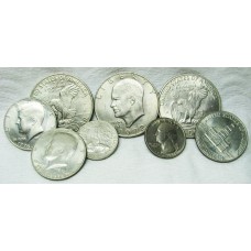 UNITED STATES OF AMERICA 1973, 1976 . SILVER  COINS . and 1984 LOS ANGELES OLYMPIC . RARE MEDAL 